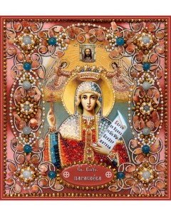 Набор для вышивания Святая великомученица Параскева хрустальные бусины Образа в каменьях