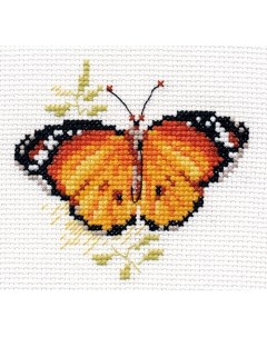 Набор для вышивания Яркие бабочки Оранжевая 9х8 см 0 148 Alisa