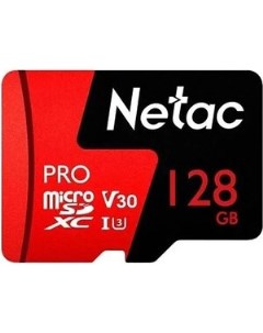 Карта памяти MicroSD card P500 Extreme Pro 128GB retail version w SD adapter Netac