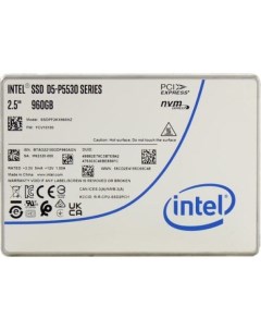 Накопитель SSD U 2 SSDPF2KX960HZN1 D5 P5530 960GB PCIe NVMe 4 0 x4 TLC 5500 1600MB s IOPS 300K 75K Intel