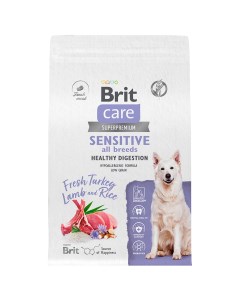 Care Sensitive Сухой корм для собак всех пород с индейкой и ягненком 3 кг Brit*
