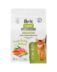 Care Indoor Сухой корм для кошек с индейкой и лососем 400 гр Brit*