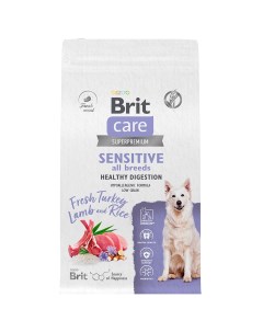 Care Sensitive Сухой корм для собак всех пород с индейкой и ягненком 1 5 кг Brit*