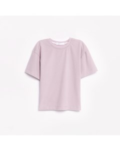 Розовая футболка с эффектом велюра Mamamarka