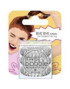 Резинка браслет для волос ORIGINAL Crystal Clear с подвесом Invisibobble