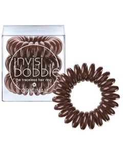 Резинка браслет для волос ORIGINAL Pretzel Brown с подвесом Invisibobble