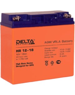 Батарея HR 12 18 12V 18Ah Battary replacement APC rbc7 rbc11 rbc55 181мм 167мм 77мм Дельта