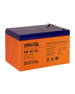 Батарея HR 12-12, 12V 12Ah (Battery replacement APC rbc4, rbc6 151мм/98мм/95мм) Дельта
