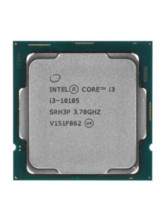 Процессор Intel Core i3-10105 3.7ГГц, (Turbo 4.4ГГц), 4-ядерный, L3 6МБ, LGA1200, OEM