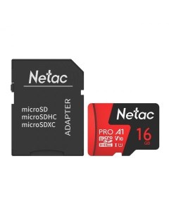 Карта памяти Extreme Pro MicroSD P500 16GB SD адаптер NT02P500PRO 016G R Netac