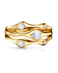 Кольцо из жёлтого золота с бриллиантами Бронницкий ювелир