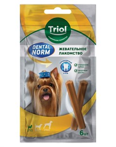 Лакомство для собак мелких пород Dental Norm Палочки жевательные 90 г Триол