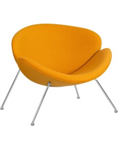 Кресло дизайнерское желтая ткань AF13 хромированная сталь 72 LMO EMILY EMILY цвет сиденья жетлый AF1 Dobrin
