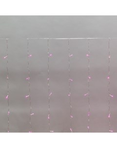 Гирлянда Светодиодный Дождь 3х2 м свечение с динамикой прозрачный провод 230 В цвет розовый Sds-group