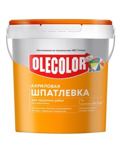 Шпатлевка готовая для наружных работ 1 6кг арт 4300000131 Olecolor