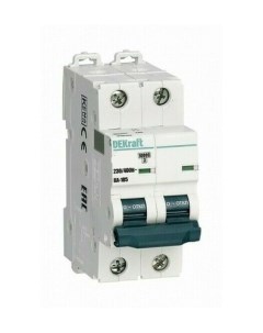 Выключатель автоматический Systeme Electric ВА-105 DEKraft двухполюсный (2P/2П) 4А C 10кА (13388DEK) Systeme electric