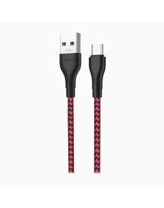 Кабель USB Micro USB 1м красный черный Beneficial BX39 Borofone