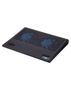 Охлаждающая подставка для ноутбука 17 3 5557 вентилятор 2x110 mm синяя подсветка 2xUSB металл пласти Rivacase