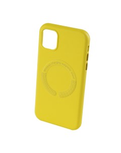 Чехол для Apple iPhone 11 кожаный с поддержкой беспроводной зарядки Magsafe желтый Fat bears