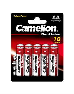 Батарейка Plus Alkaline АА пальчиковая LR6 1,5 В (10 шт.) (LR6-BP10) Camelion