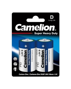Батарейка Blue BL-2 R20P 1,5 В (2 шт.) (R20P-BP2B) Camelion