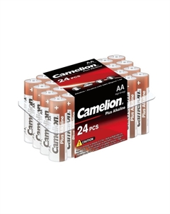 Батарейка Plus Alkaline АА пальчиковая LR6 1,5 В (24 шт.) (LR6-PB24) Camelion