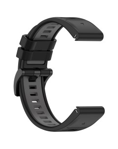 Двухцветный ремешок для Fenix Epix Instinct Quatix 22 мм черно серый Garmin