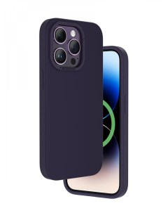 Чехол на Айфон 14 Про Smoothie фиолетовый защитный бампер MagSafe Софт Тач Amazingthing