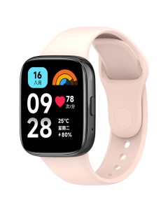 Силиконовый ремешок для Redmi Watch 3 Lite Redmi Watch 3 Active розовый Xiaomi