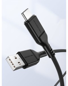 Кабель USB Type C Thunder Pro черный 2 1 метр 3A провод с быстрой зарядкой Amazingthing