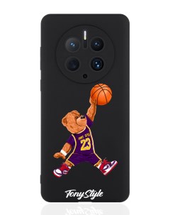 Чехол для смартфона Huawei Mate 50 Pro черный силиконовый баскетболист с мячом Tony style