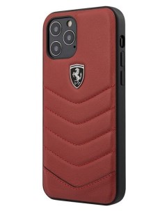 Чехол Off Track Genuine leather Quilted Hard iPhone 12 Pro Max Красный Ferrari