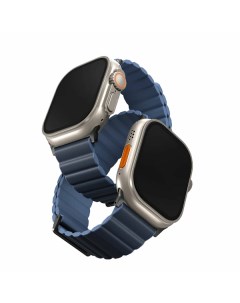 Ремешок Revix Premium Edition для Apple Watch 42 44 45 49 мм Prussian Mist Blue Uniq
