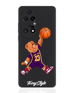 Чехол для смартфона Huawei P50 Pro черный силиконовый баскетболист с мячом Tony style