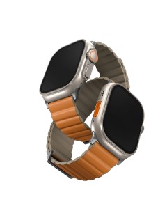 Ремешок Revix Premium Edition для Apple Watch 42 44 45 49 мм Orange Khaki Uniq