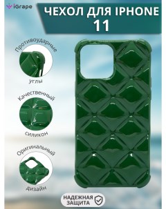 Силиконовый чехол ромб для iPhone 11 Зеленый Igrape