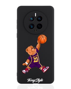 Чехол для смартфона Huawei Mate 50 черный силиконовый баскетболист с мячом Tony style