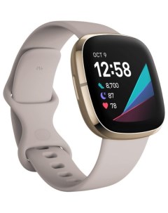 Смарт часы Sense золотистый белый Fitbit