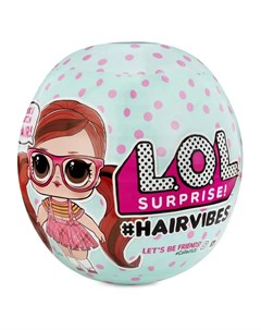 Кукла сюрприз Hairvibes Dolls кукла ЛОЛ Хэирвибес со сменными прическам L.o.l. surprise!