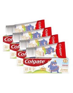 Зубная паста детская комплект Апельсин без фтора 3 5 лет 60 мл х 4 шт Colgate