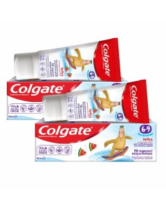 Зубная паста детская комплект Арбуз без фтора 6 9 лет 60 мл х 2 шт Colgate