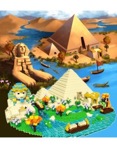 Конструктор 3D из миниблоков Египетские пирамиды и Сфинкс 3968 элементов DI668 17 Daia