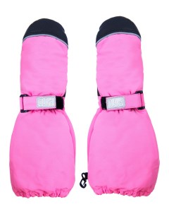 Варежки текстильные для девочек светло розовый черный 15 122 128 см Playtoday