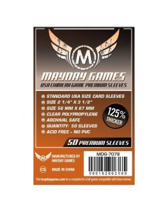 Протекторы для настольных игр Mayday Premium USA Chimera 57 5x89 50 штук Mayday games