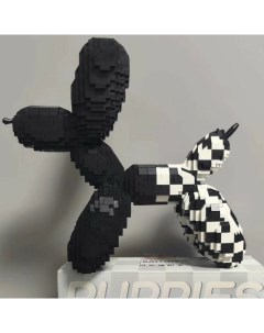 Конструктор 3D из миниблоков Собачка черная надувная из шарика 2251 эл BA18442 Balody