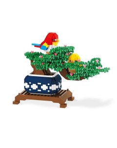 Конструктор 3D из миниблоков Бонсай птички на дереве 1496 элементов BA18414 Balody