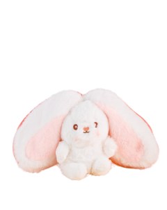 Мягкая игрушка трансформер Зайчик Кролик в клубничке розовый Plush story
