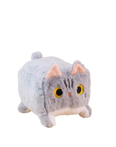 Мягкая игрушка Котокуб Квадратный кот серый Plush story