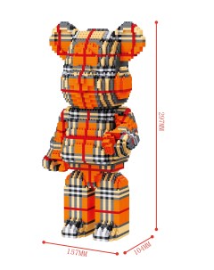 Конструктор 3D из миниблоков LP BearBrick Fashion Мишка 3349 элементов BA200585 Balody