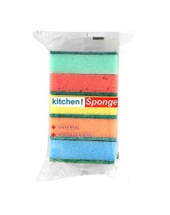 Губки Универсальные для посуды 90 х 65 х 30 мм 5 шт Kitchen sponge